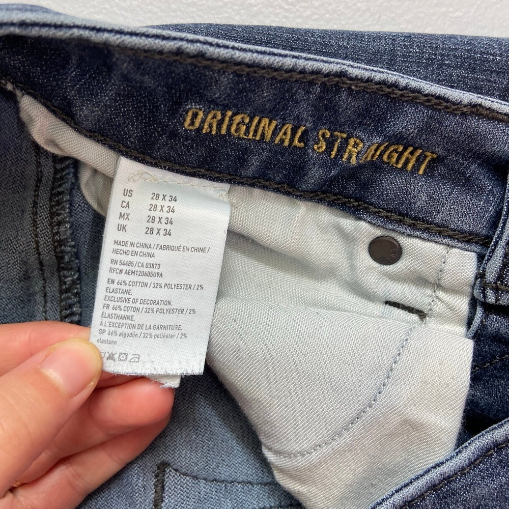 American Eagle men's dark wash 360 extreme flex original straight jeans denim 28 - Picture 9 of 10